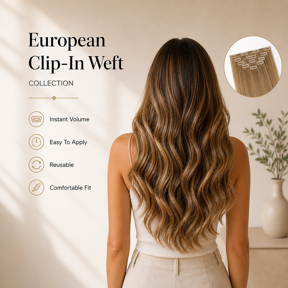 Echo 10-Piece Double Drawn Remy Clip-In Hair Extensions — detail view 2