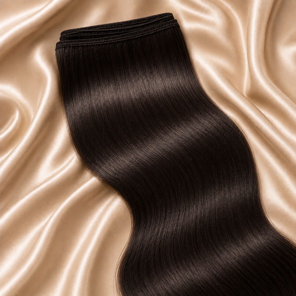 Echo Silky Remy Double Drawn Weft Hair Extensions — detail view 2