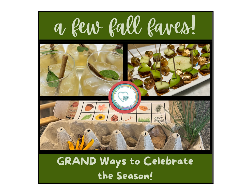 a few fall faves!  GRAND ways to celebrate the season!