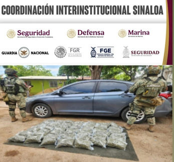 Grupo Interinstitucional asegura en Quila un vehículo y paquetes con presunta droga