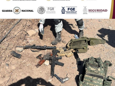 Tras enfrentamientos, el Grupo Interinstitucional asegura a civiles con armas y vehículo robado en Culiacán