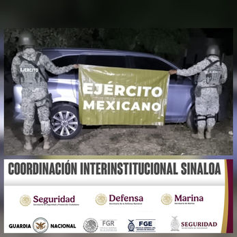 Durante operativos en Navolato, el Grupo Interinstitucional aseguró vehículos con reporte de robo y municiones