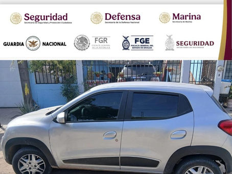 Grupo Interinstitucional recupera vehículo con reporte de robo durante recorridos preventivos