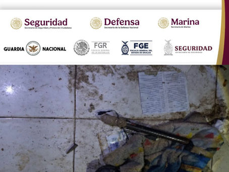 Grupo Interinstitucional asegura artefacto explosivo en Loma de Rodriguera, en Culiacán