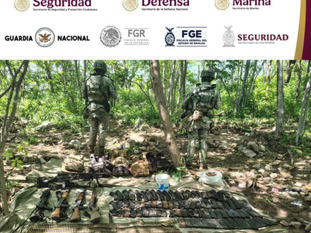 Tras ser objeto de una agresión, Grupo Interinstitucional asegura armamento, más de 7,000 municiones y artefactos explosivos en San Ignacio.