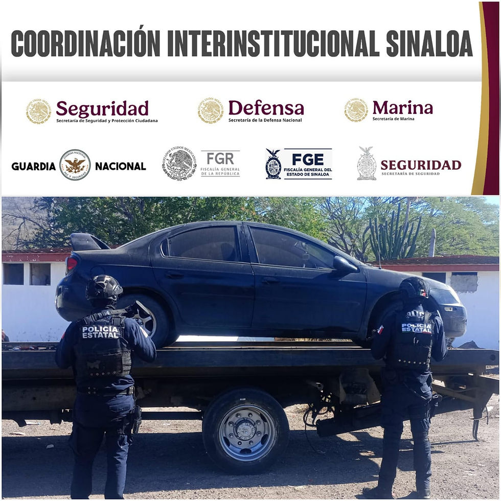 Grupo Interinstitucional asegura dos vehículos con placas sobrepuestas en Culiacán