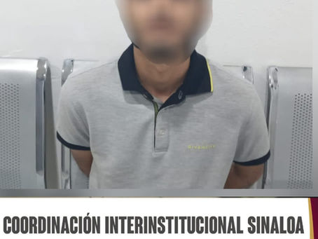 En Culiacán, el Grupo Interinstitucional detiene a un hombre con orden de aprehensión por homicidio en Sonora
