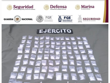 Más de 100 dosis de presunta droga, lo asegurado por el Grupo Interinstitucional en Culiacán