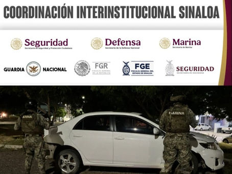 Grupo Interinstitucional recupera en Mazatlán un sedán con reporte de robo