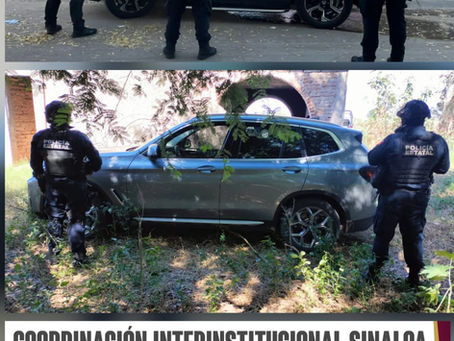 En distintas acciones en Culiacán, el Grupo Interinstitucional recupera 4 vehículos robados; 2 de ellos acababan de ser despojados. También se detuvo a un civil.