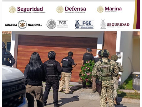 Tras cumplimentar una orden de cateo en Stanza Cantabria, el Grupo Interinstitucional asegura armas, cargadores, cartuchos, equipo táctico y un vehÃculo