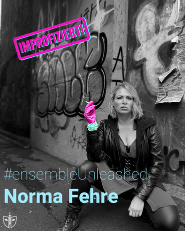 Künstlerisches Ensemble-Unleash-Foto von Norma Fehre - Mitglied von DIE IMPROFIZIERTEN - Improtheater Dresden