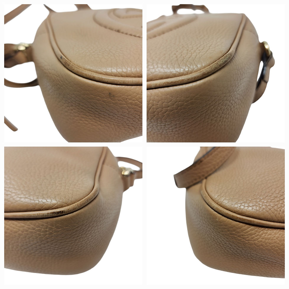 Thumbnail: GUCCI Pebbled Calfskin Soho Disco Crossbody - Beige