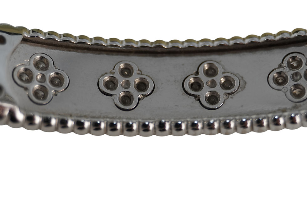 Thumbnail: Van Cleef & Arpels Vintage Alhambra Bracelet 18K White Gold Diamond