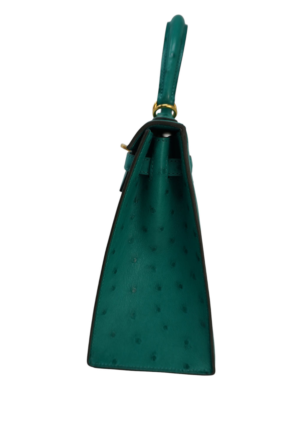 Thumbnail: Hermes Kelly 28 Sellier – Vert Vertigo Ostrich Leather