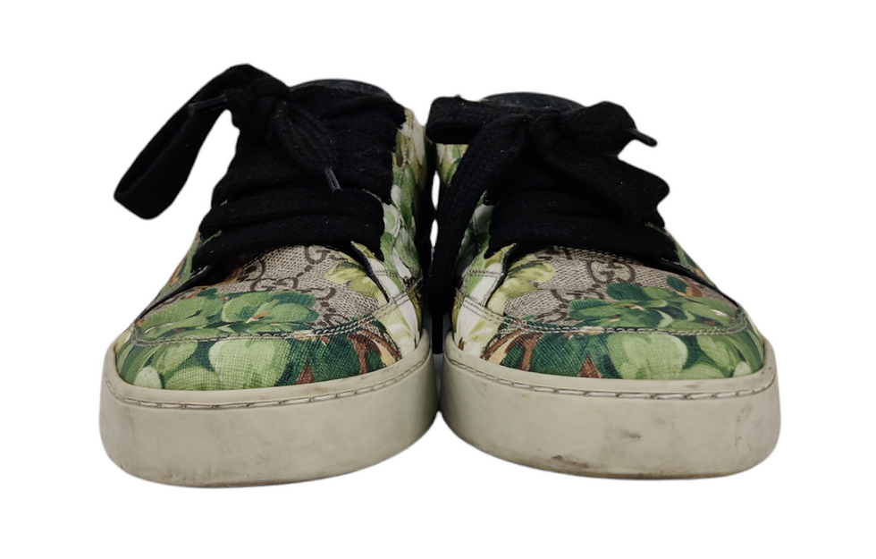 Thumbnail: Gucci Green Men's Bloom Print Flower Sneaker 8.5