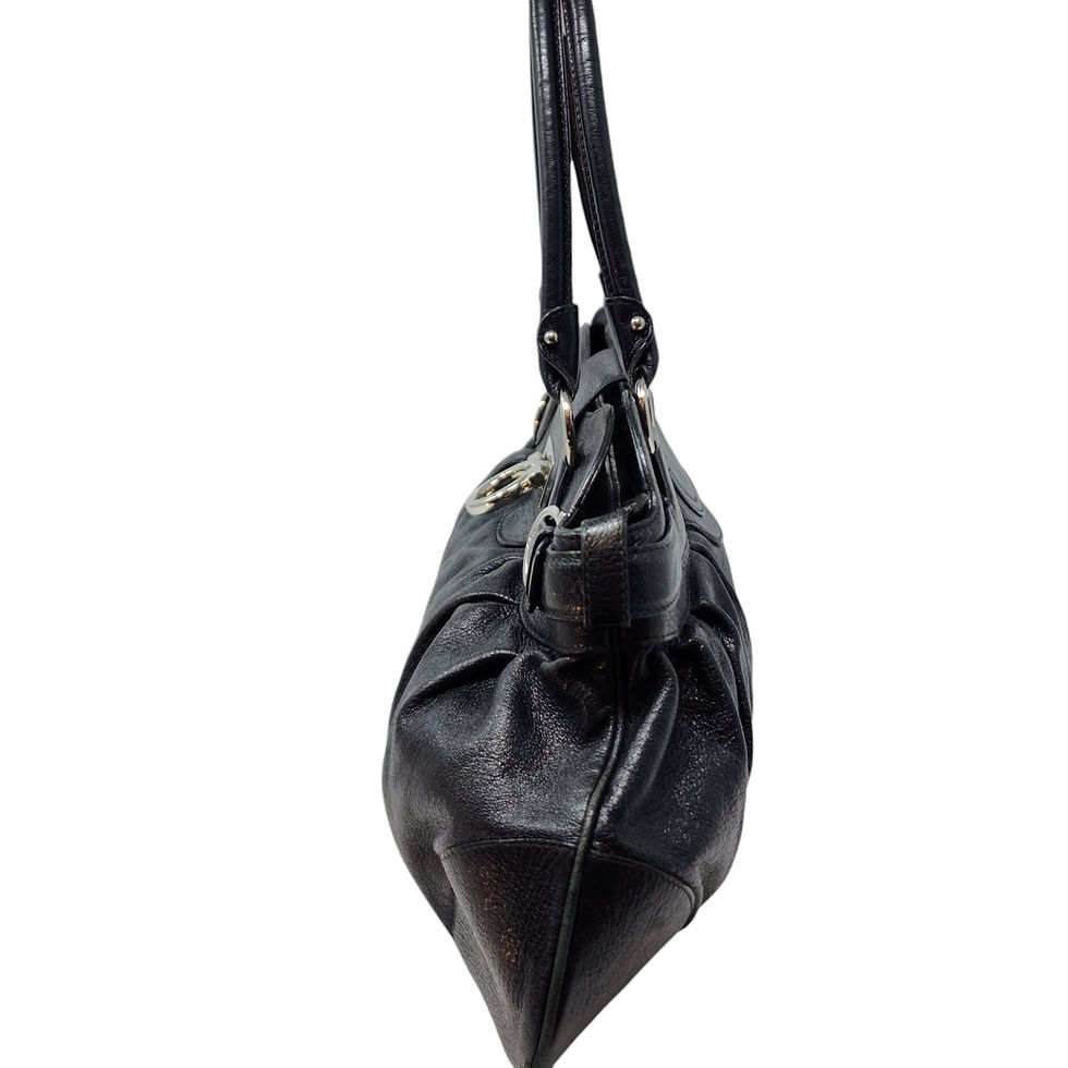 Thumbnail: Salvatore Ferragamo Marisa Leather Shoulder Bag - Black