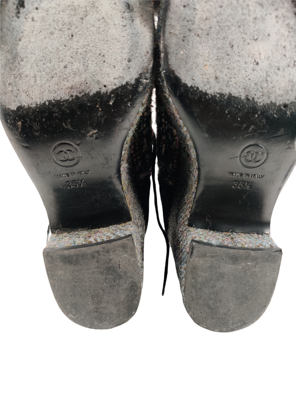 Thumbnail: Chanel Multicolor Tweed platform Heel Size 35.5