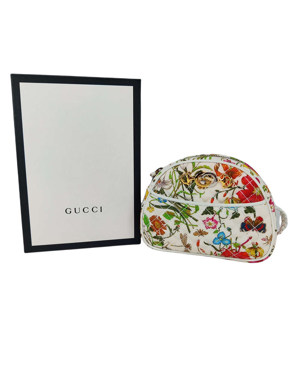 Thumbnail: Gucci Trapuntata Quilted Floral Canvas Camera Crossbody bag