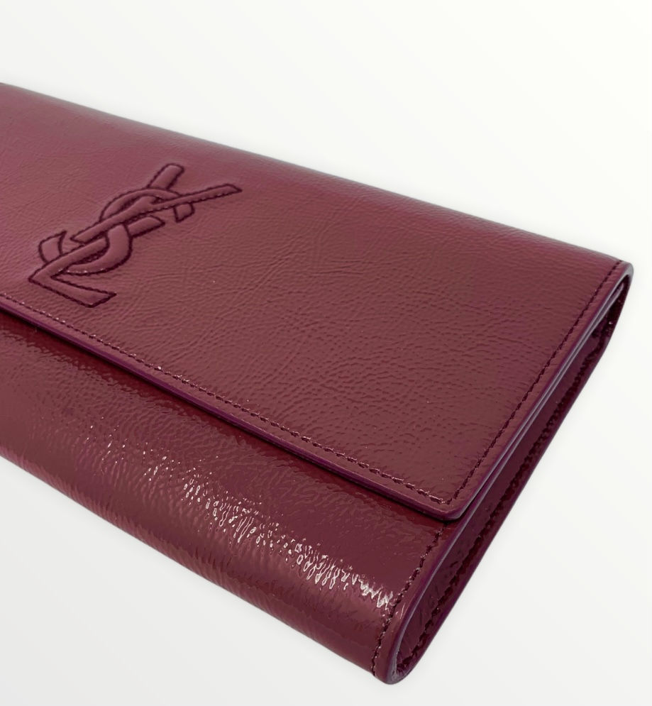 Thumbnail: YSL Plum Patent Leather Belle De Jour Clutch
