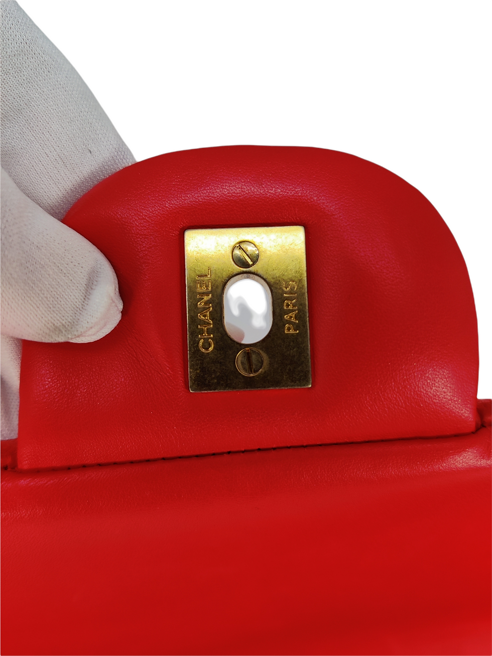 Thumbnail: Chanel Red Alligator Jumbo Classic Double Flap Bag