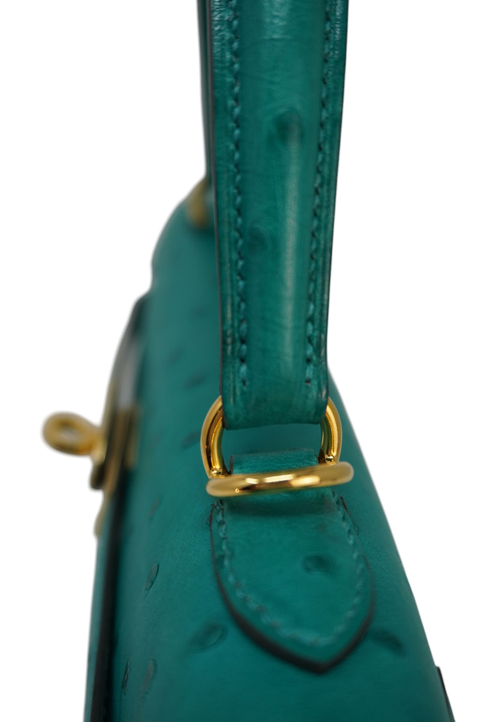 Thumbnail: Hermes Kelly 28 Sellier – Vert Vertigo Ostrich Leather