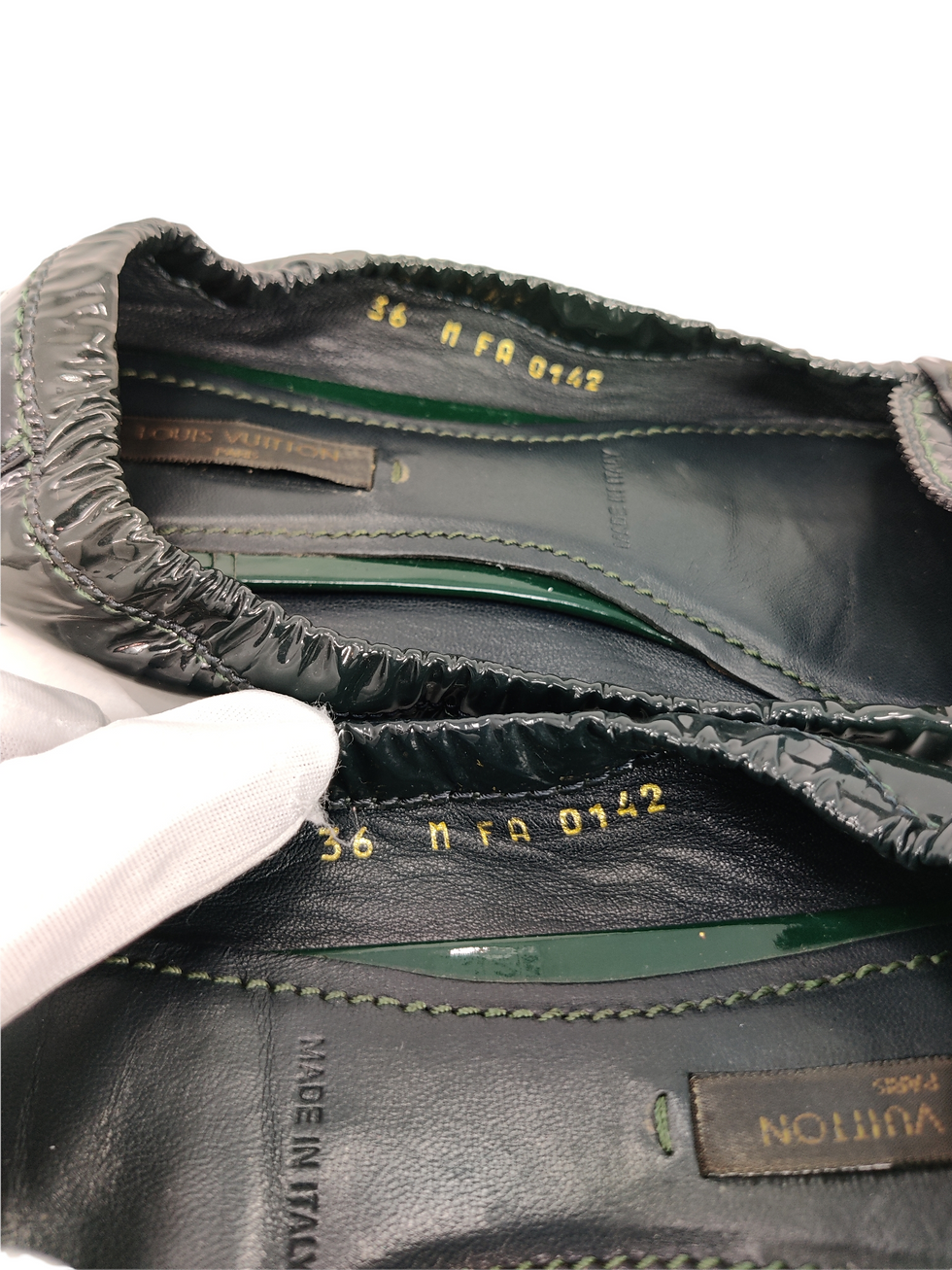 Thumbnail: Louis Vuitton Patent Leather Arizona Slip on Loafers Size 35.5