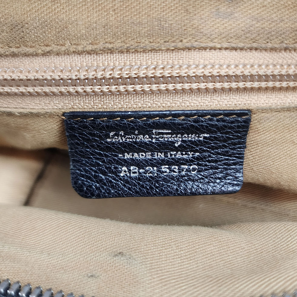 Thumbnail: Salvatore Ferragamo Marisa Leather Shoulder Bag - Black