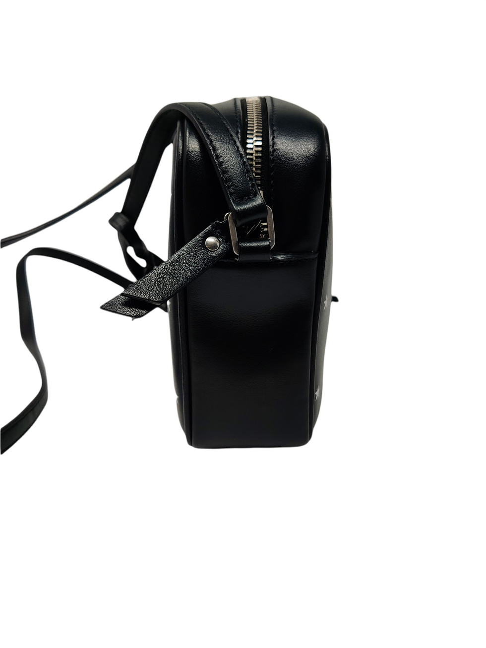 Thumbnail: YSL Black Leather Star Printed Lou Camera Bag