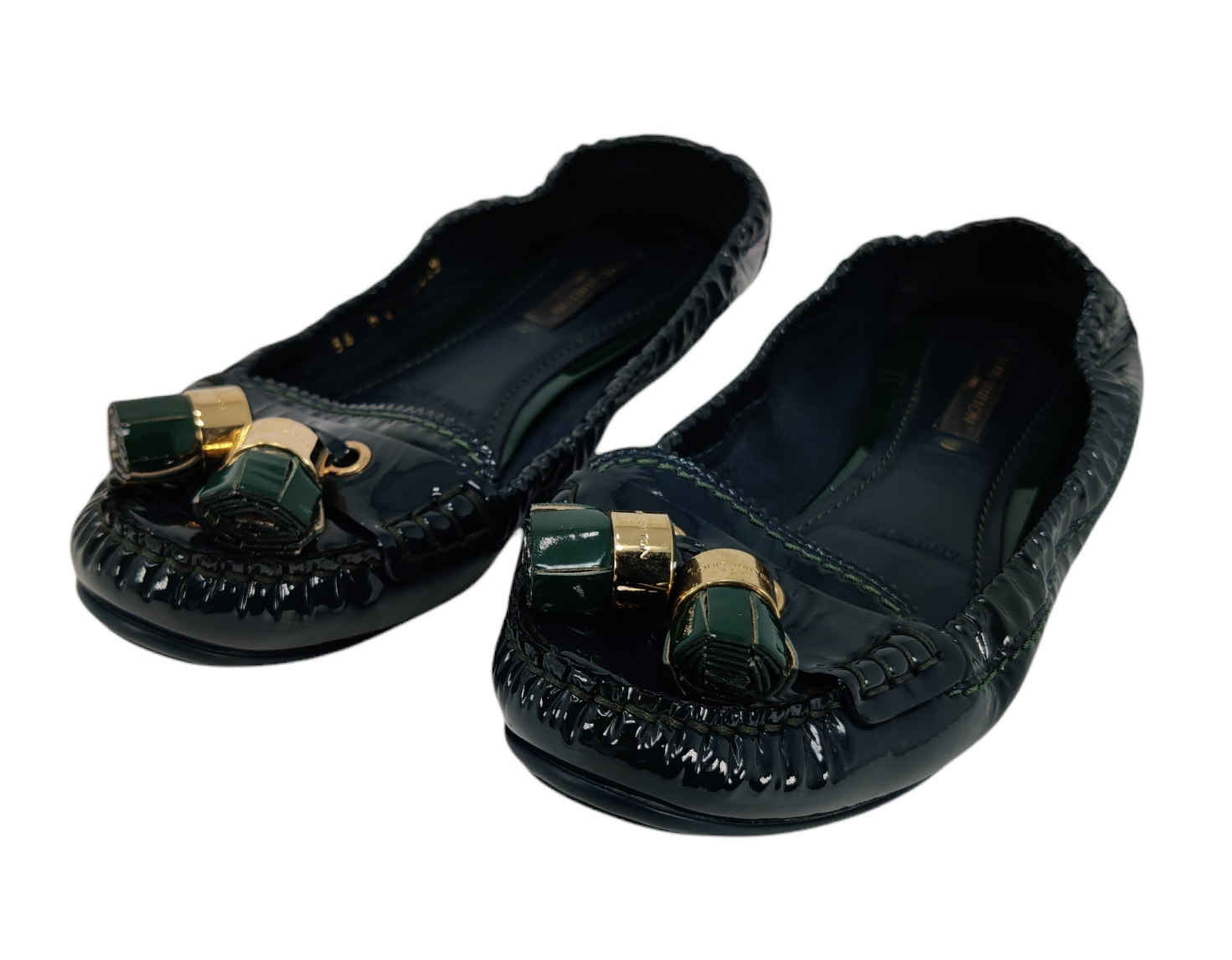 Louis Vuitton Patent Leather Arizona Slip on Loafers Size 35.5