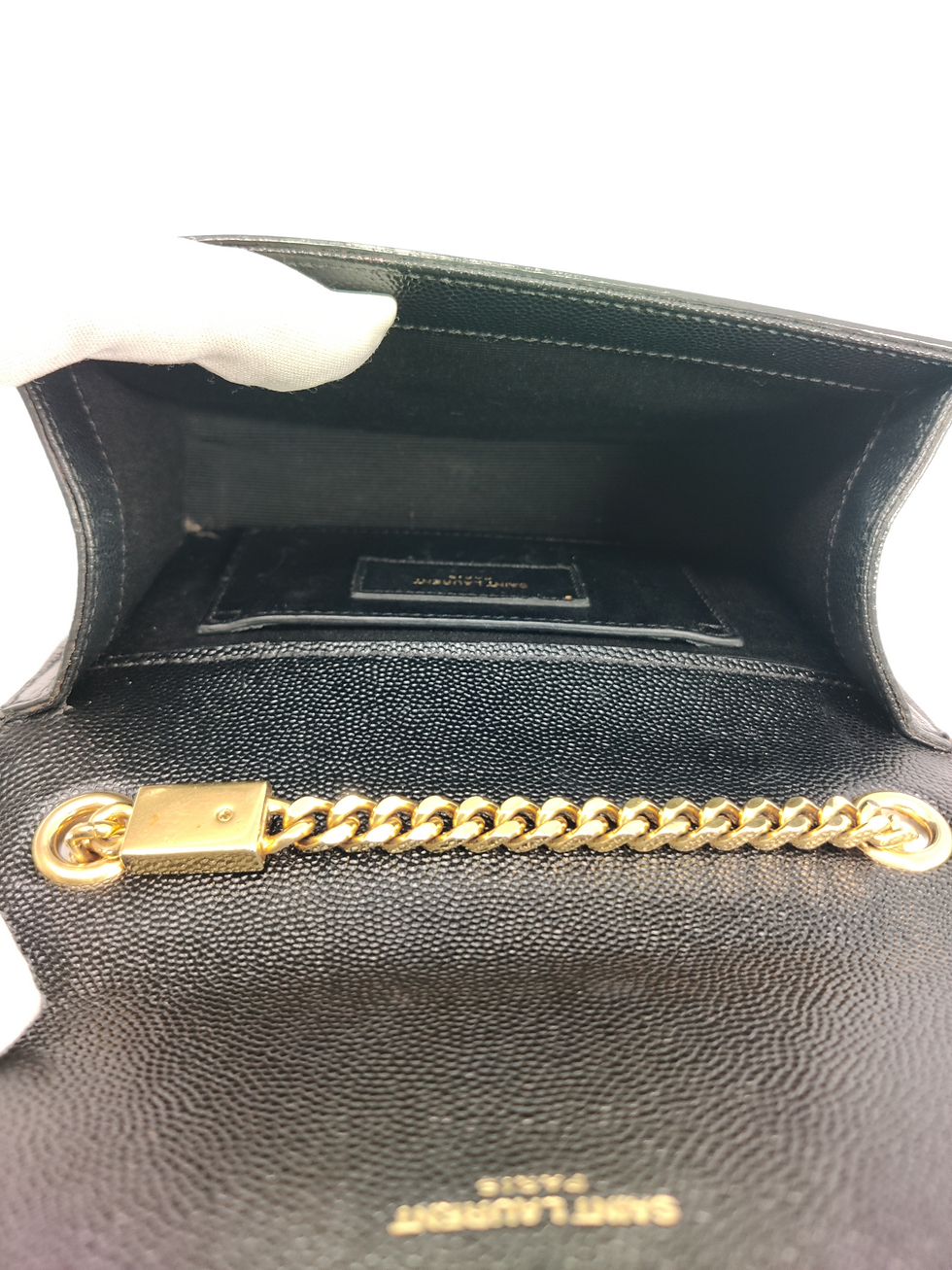 Thumbnail: YSL YSL Monogram Grain de Poudre Crossbody Bag on Chain