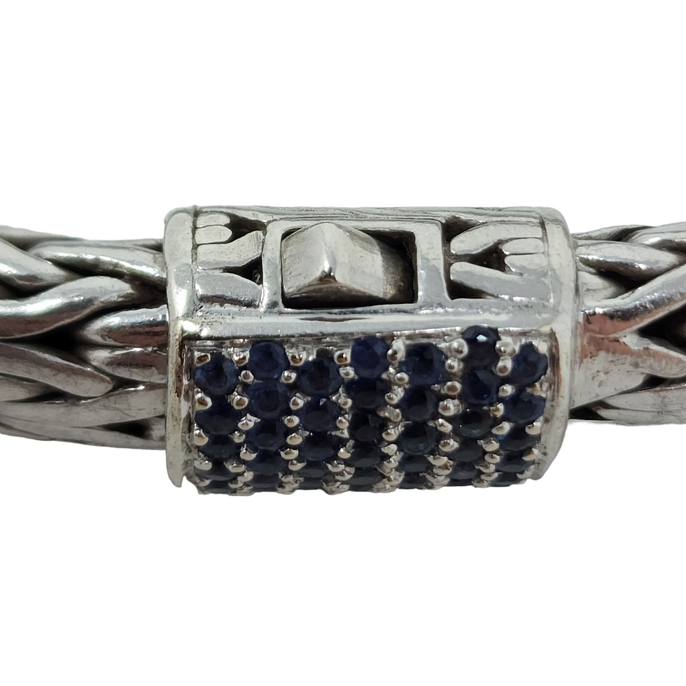 Thumbnail: John Hardy Sterling Silver Blue Sapphire Chain Bracelet