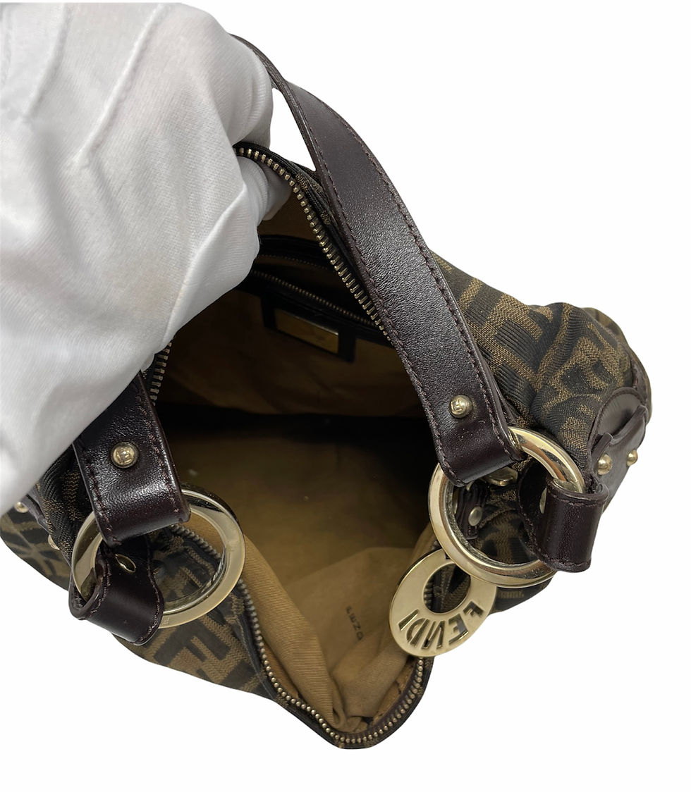 Thumbnail: Fendi Brown Zucca Canvas Chef Hobo Bag