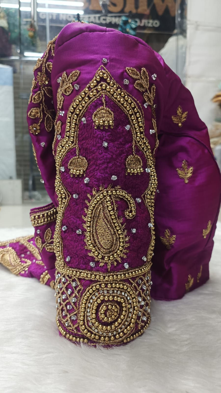 Thumbnail: Heavy Bridal Jumka blouse