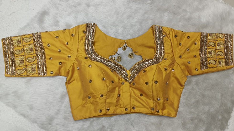Thumbnail: Mandir Neck Bridal Blouse