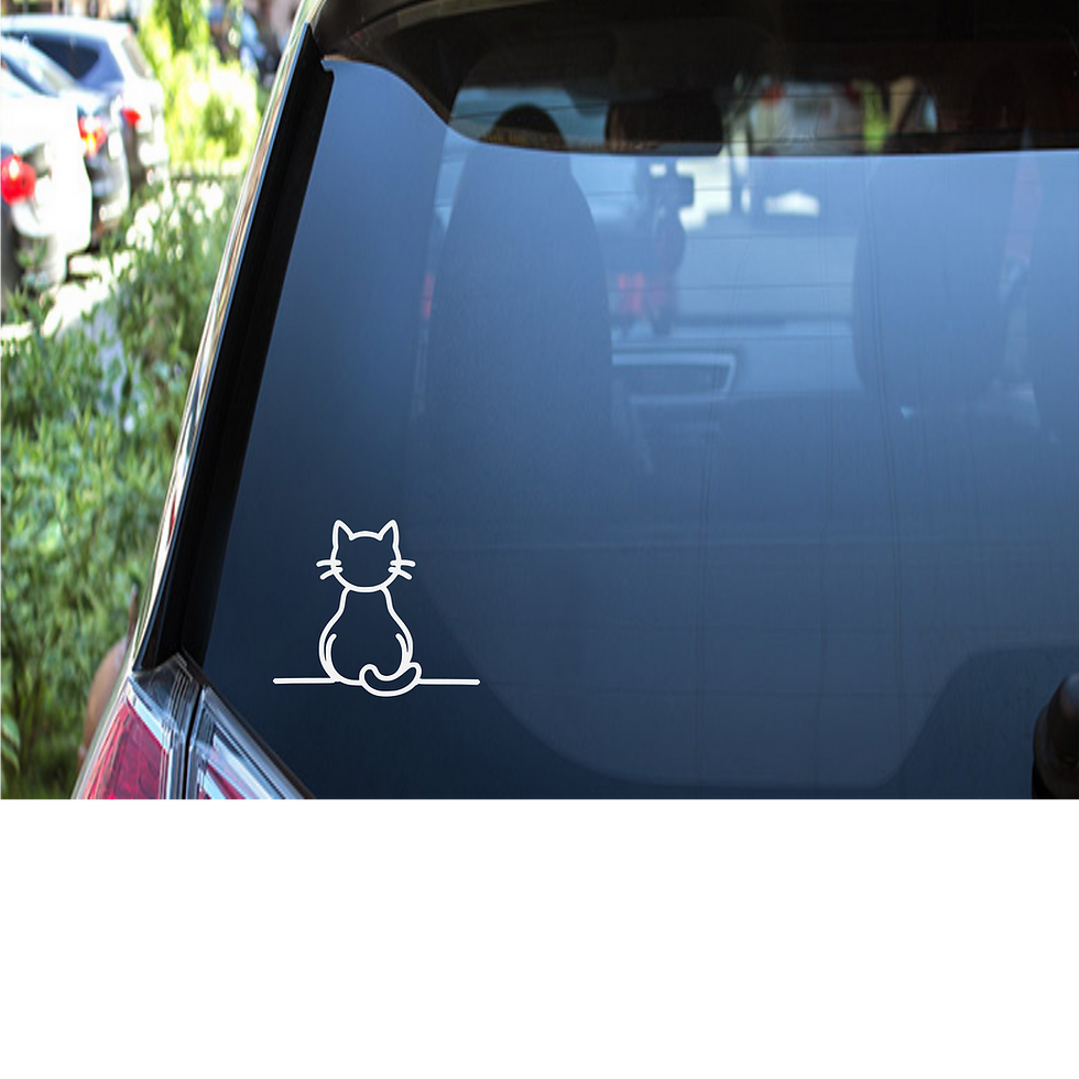 Thumbnail: Cute Cats Car Decal - Cat Mom Sticker