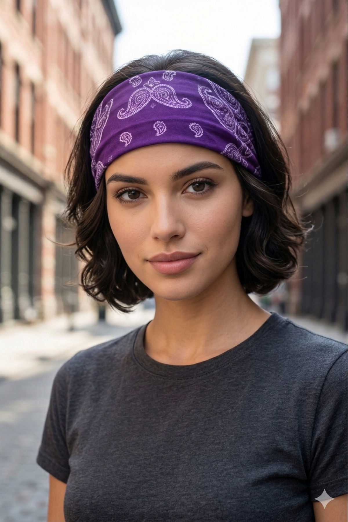 Mor Paisley Desenli Çok Amaçlı Bandana & Boyunluk – Esnek Polyester Unisex