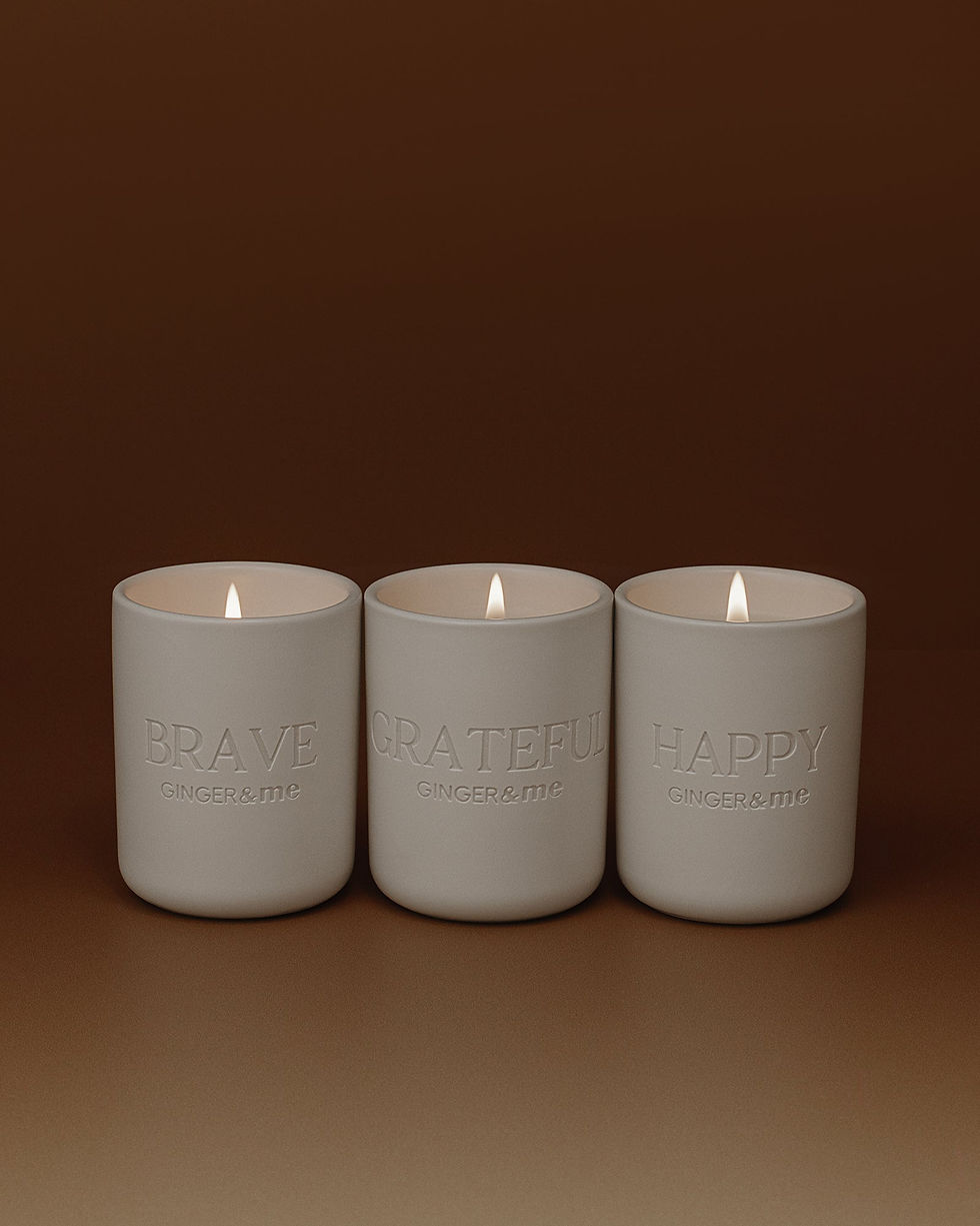 Thumbnail: GINGER&ME Mindfulness Mini Candle Trio