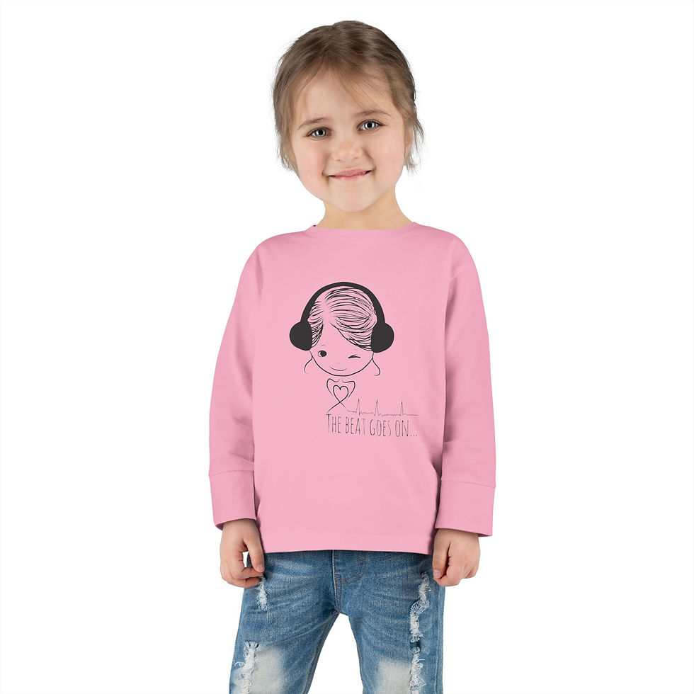 Toddlers The Beat Goes On long sleeve shirt - multiple color options
