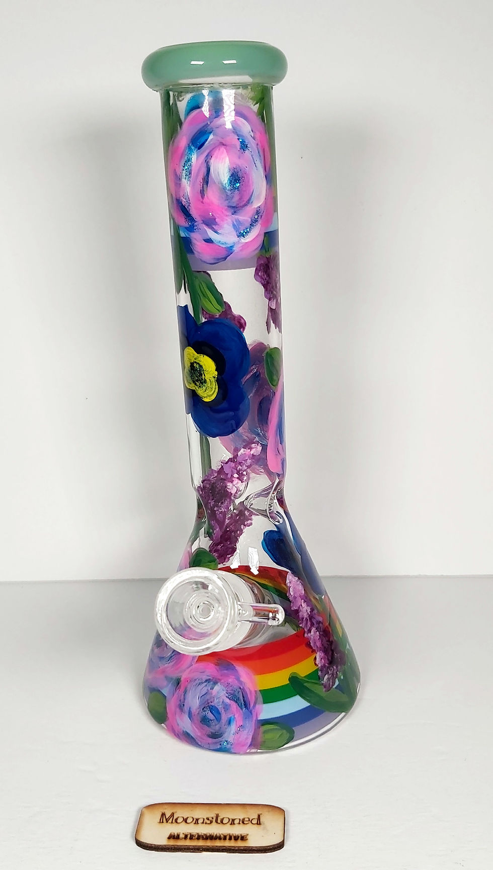 Thumbnail: Main Bowl view of the Pansy Pride 10" bong.