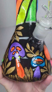 Thumbnail: Video of the metallic and glittery details on "Cosmic Fungi" 12" bong