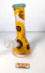 main bowl view of the "Golden Sunflower 8" Bong"