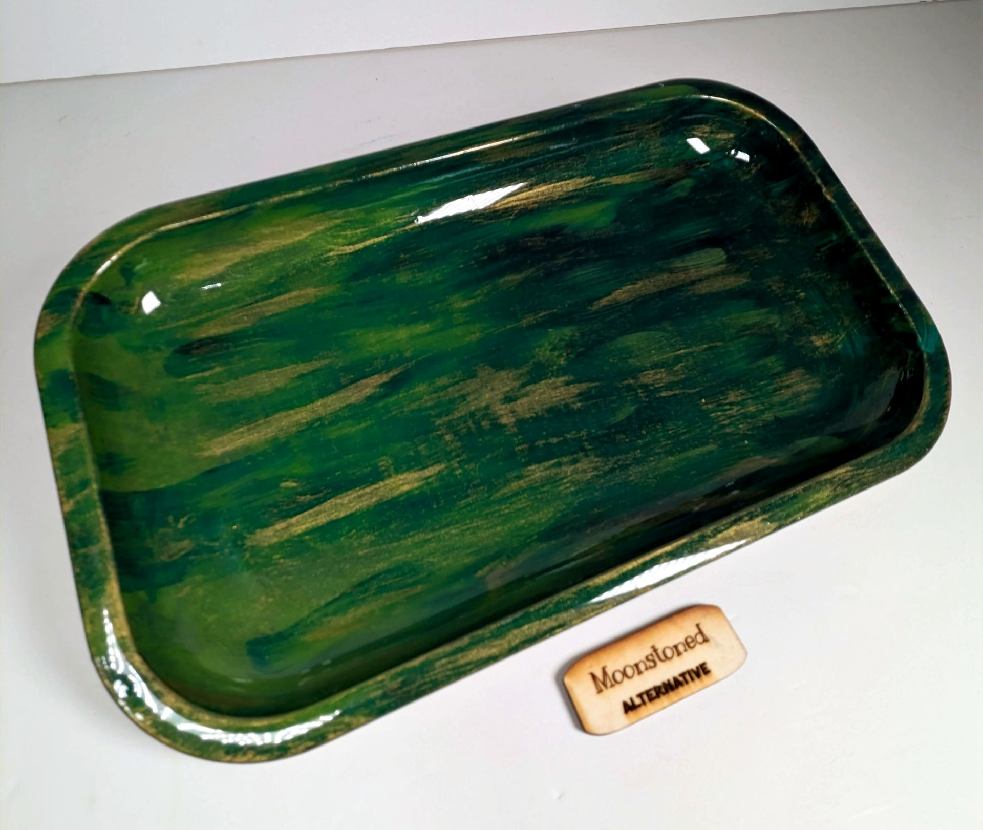 Virgo Astrology Inspired  abstract hand-painted Rolling tray