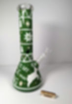 right side view of the "ugly christmas bong"
