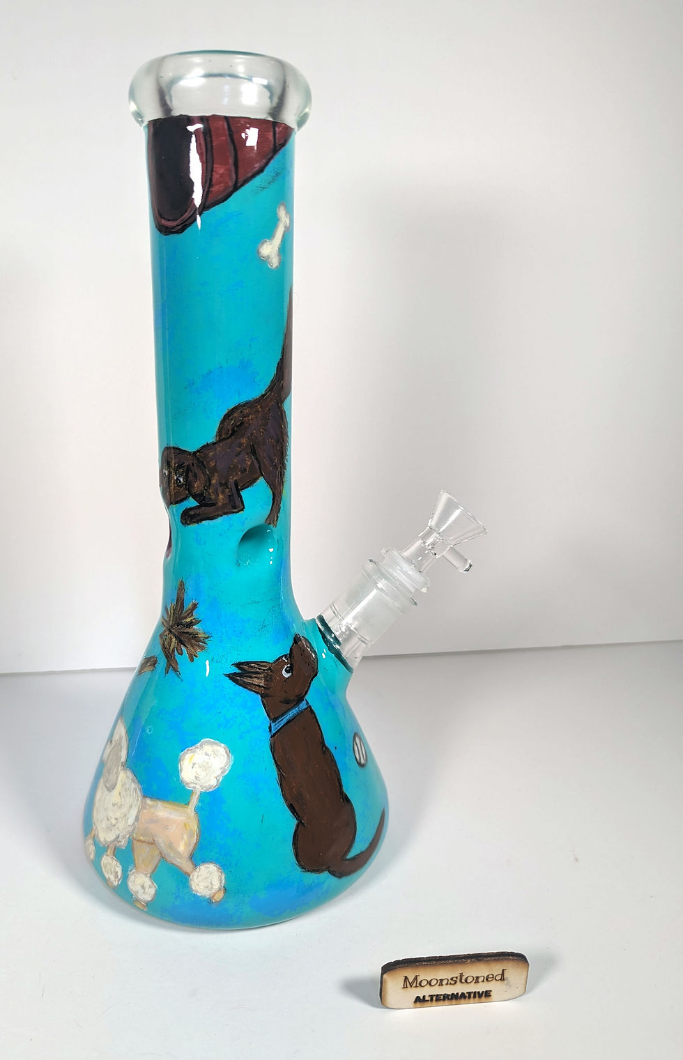 Thumbnail: Left side view of the Dogs and Doobies 12" Bong