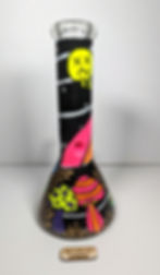 Main rear view of the "Cosmic Fungi" 12" bong