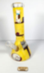 Main bowl view of the "Meow-i-jane" Catnip and Cannabis 12" bong