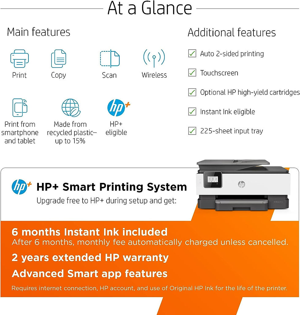 Thumbnail: HP OfficeJet 8015e Wireless All-in-One Color Printer with 6 Months Free Ink (22