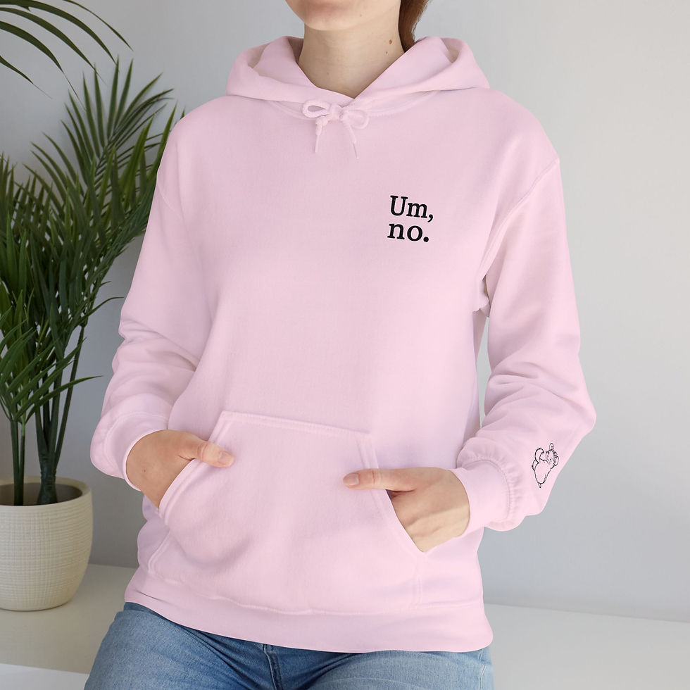 Thumbnail: Um, No Hoodie - Funny Unisex Sweatshirt from The Cheeky Chinchilla