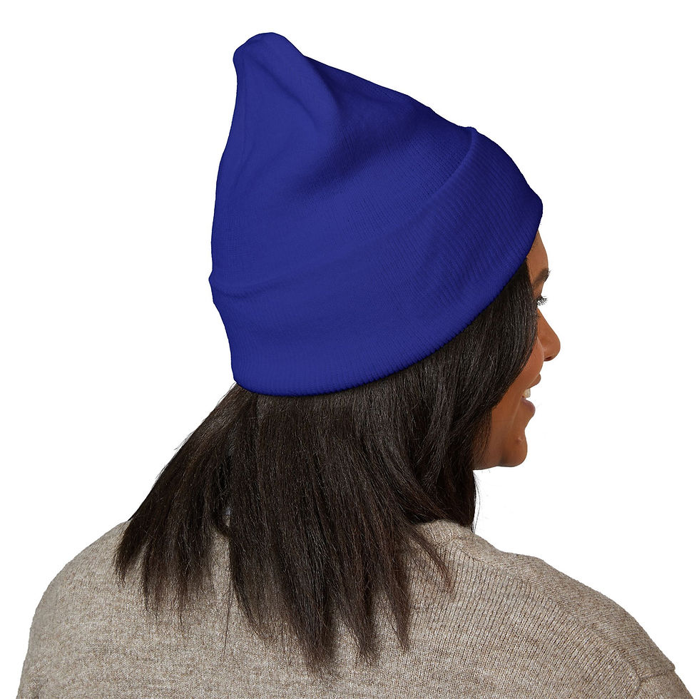 Thumbnail: Embroidered Classic Beanie, Cheeky Chinchilla Design, Fun Sassy Hat, 